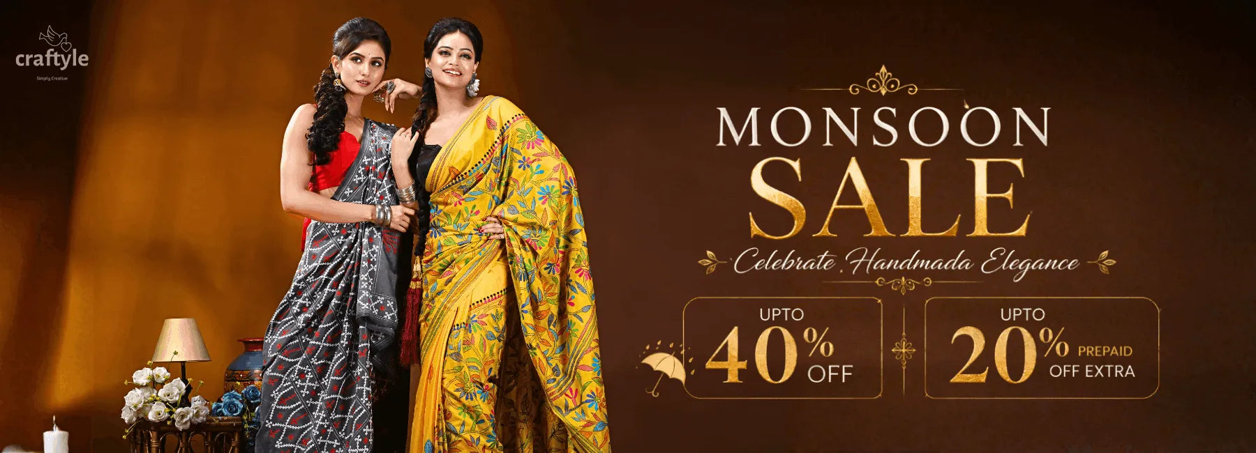 Monsoon Sale is live. Celebrate handmade elegance with UPTO 60% OFF