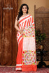 Butterfly painted stylish hand batik pure cotton saree woman striped patterned saree 1