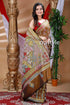 Caramel brown exquisite silk kantha embroidery saree brown saree colorful embroidery 1