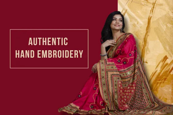 Pink and gold embroidered saree