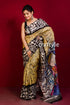 Dessert sand ganesha painted hand batik mulberry pure silk saree woman batik saree 1