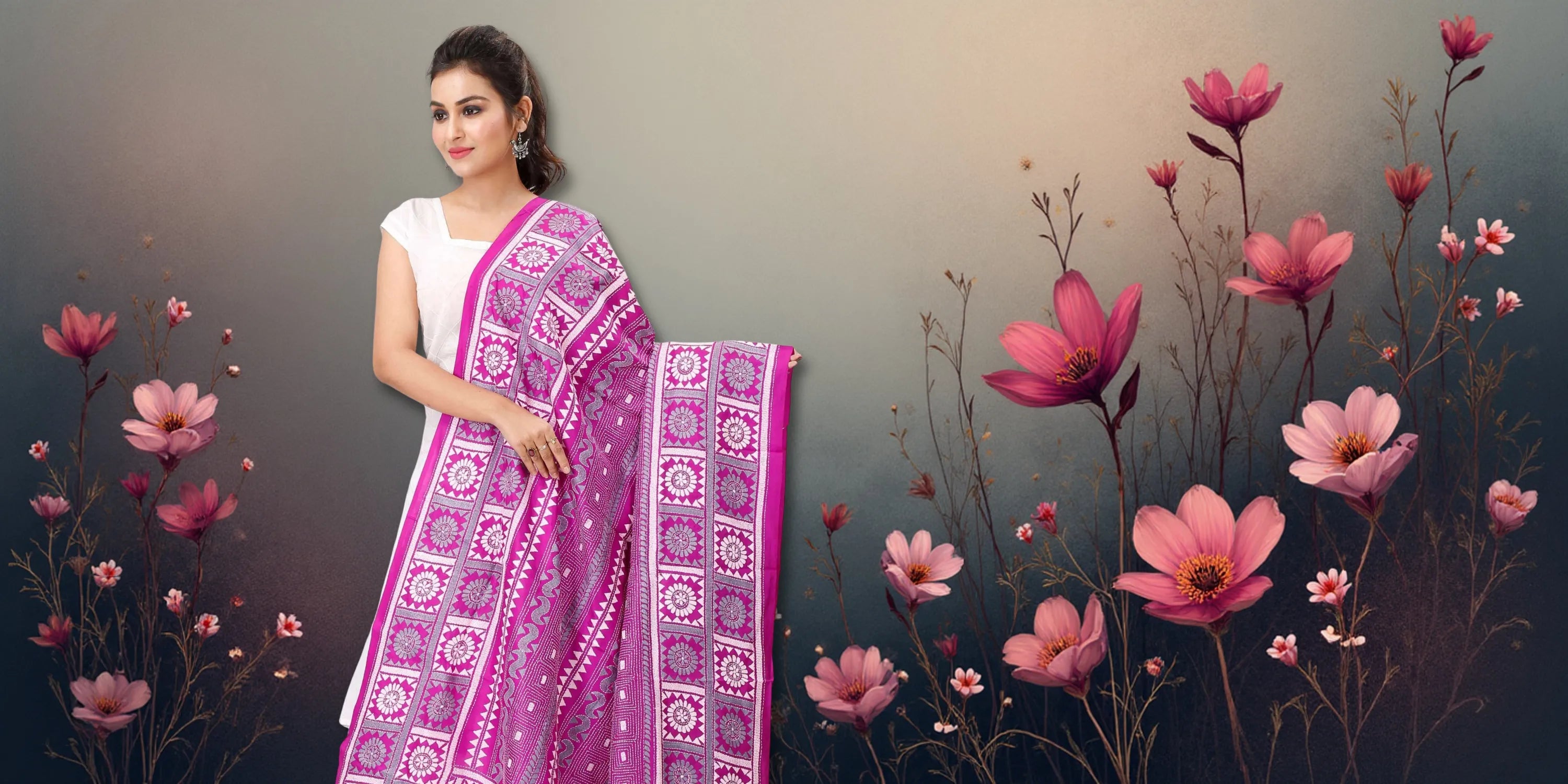 Handcrafted desinger dupatta - wedding attire