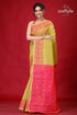 Earls green and magenta jamdani weave saree woman green pink saree 1