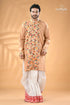 Multicolor grain brown kantha embroidered cotton mens kurta men’s embroidered peach kurta white 1