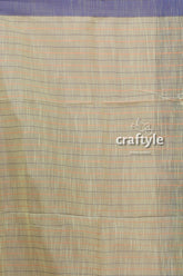 Pixie green handloom cotton saree with delicate stitching - perfect for work or special occasions striped fabric purple