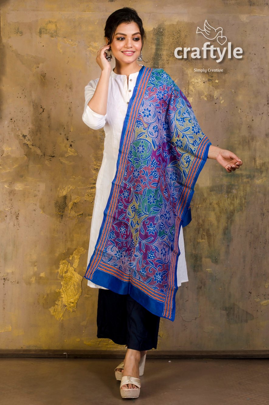 Kantha stitch stoles online store