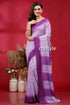 Royal purple shibori cotton handloom saree - unique and stylish woman white saree 1