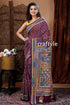 Sangria purple exclusive kantha silk saree woman patterned purple saree 1