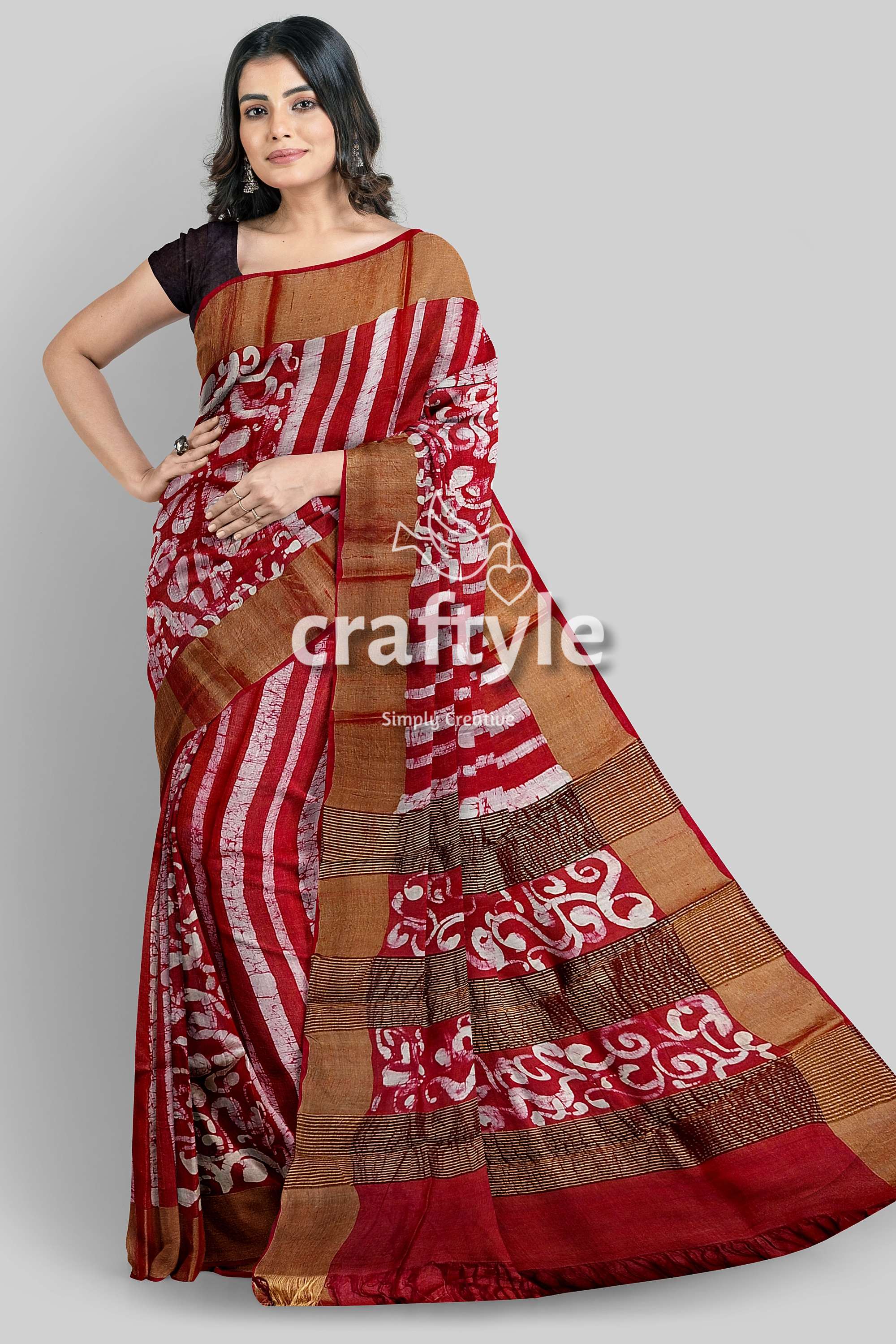 hand-batik-tussar-silk-saree-61