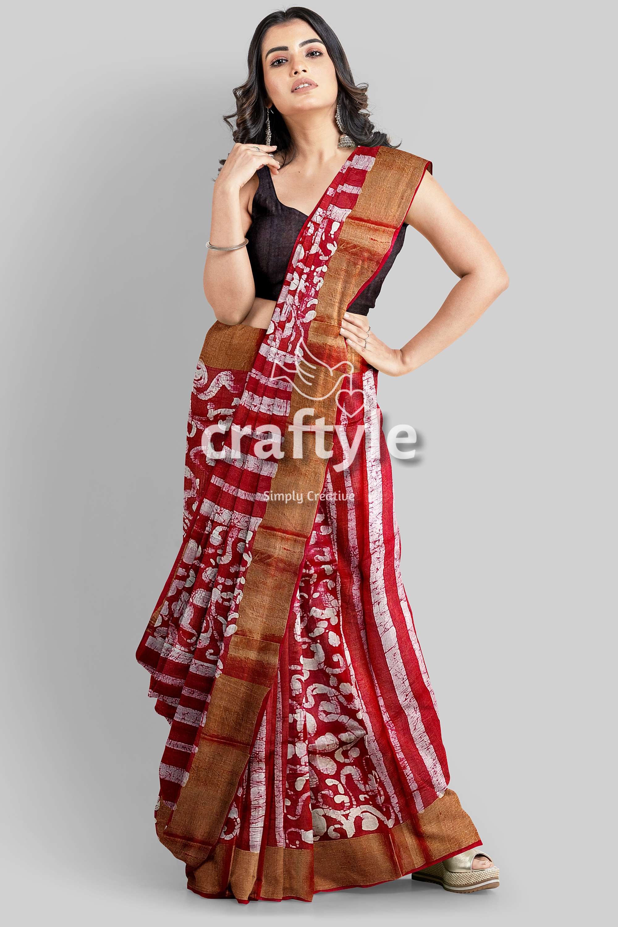 hand-batik-tussar-silk-saree-61