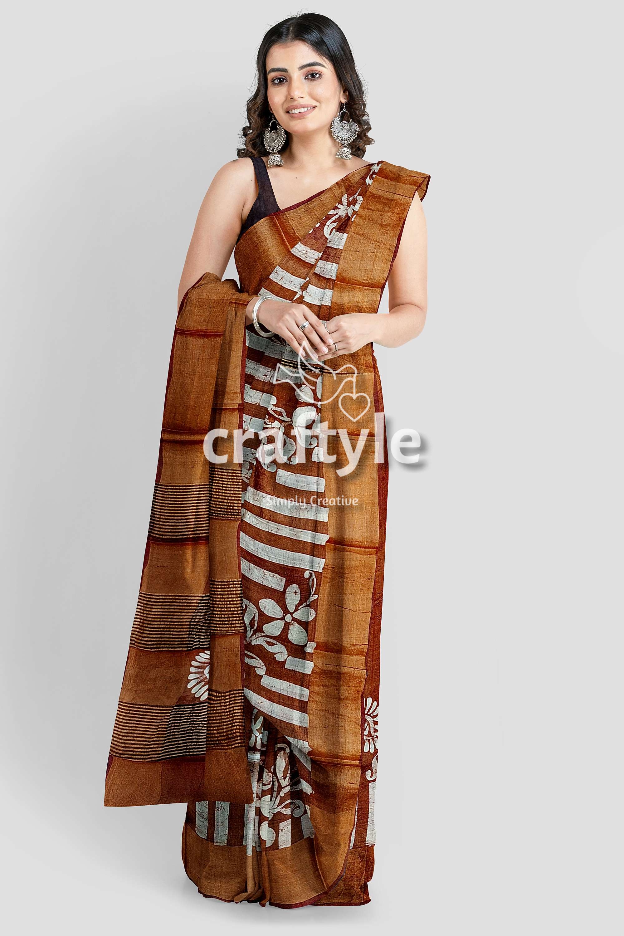 hand-batik-tussar-silk-saree-63