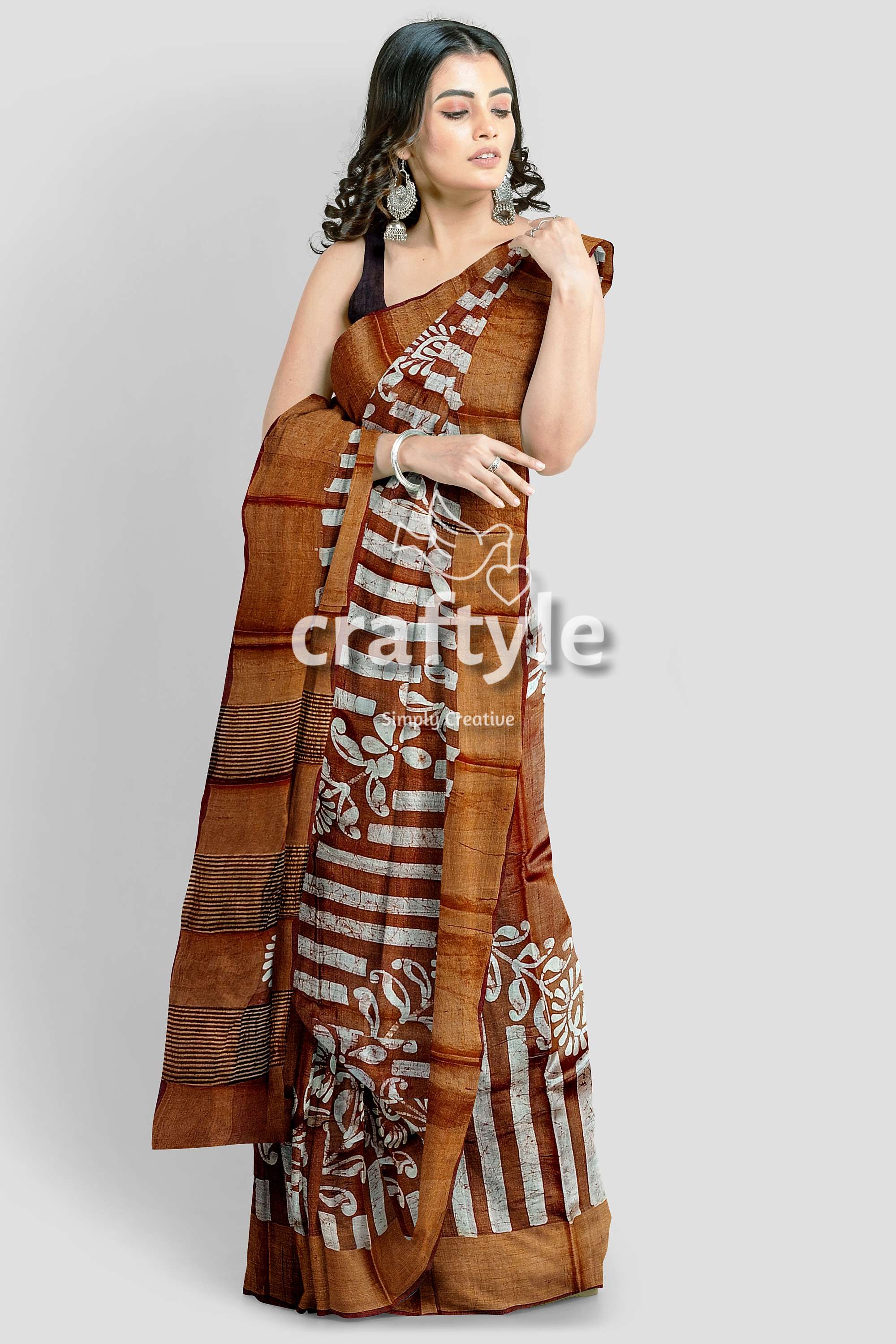 hand-batik-tussar-silk-saree-63