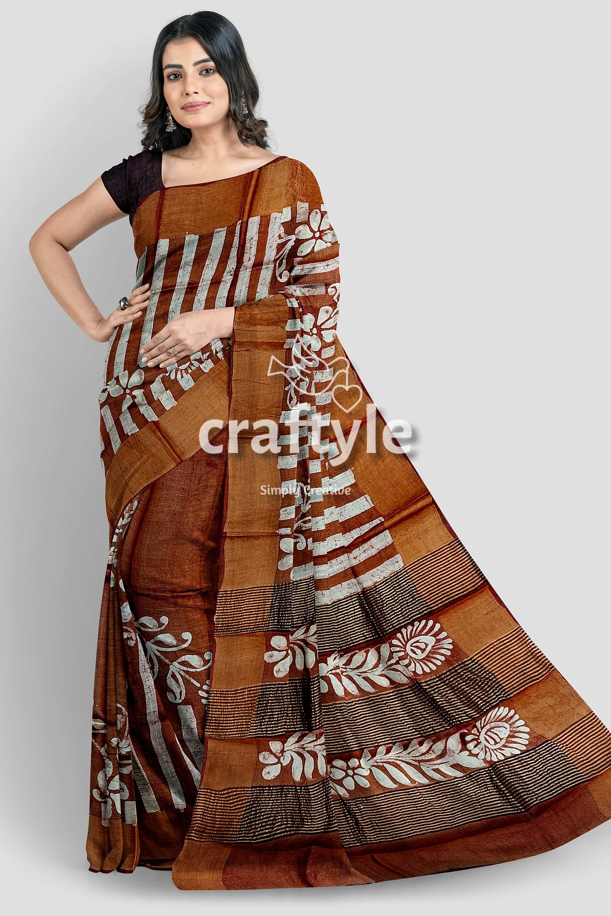 hand-batik-tussar-silk-saree-63