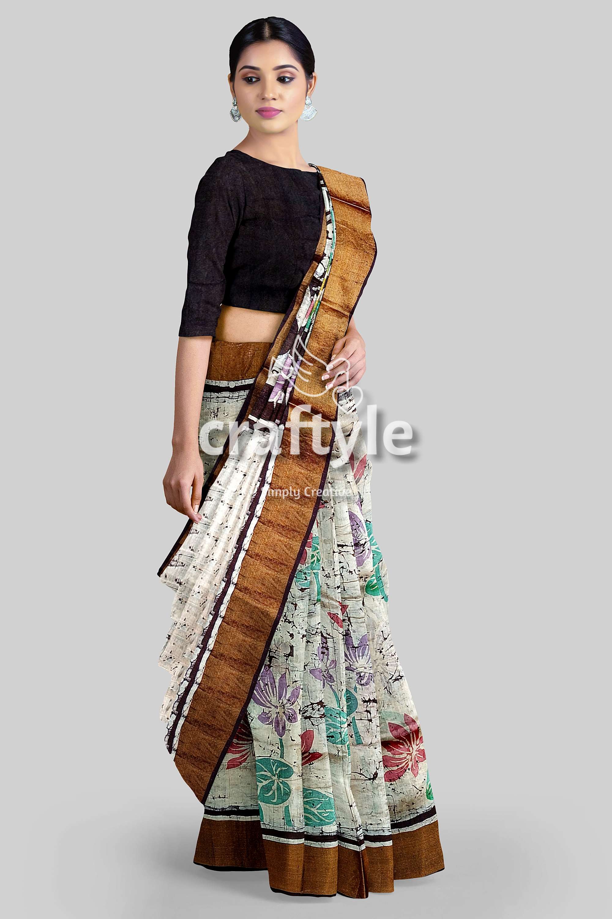 hand-batik-tussar-silk-saree-66