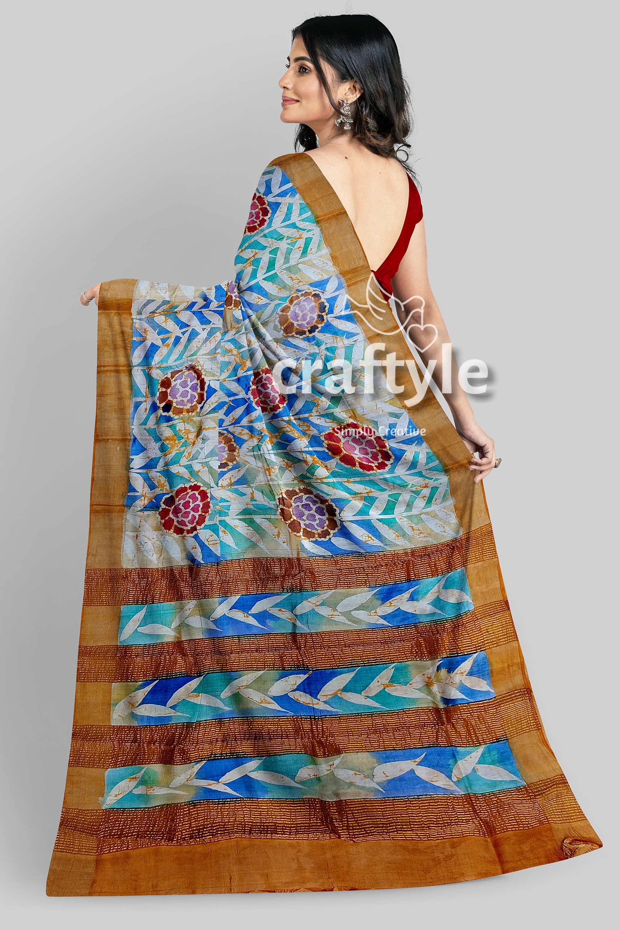 hand-batik-tussar-silk-saree-67