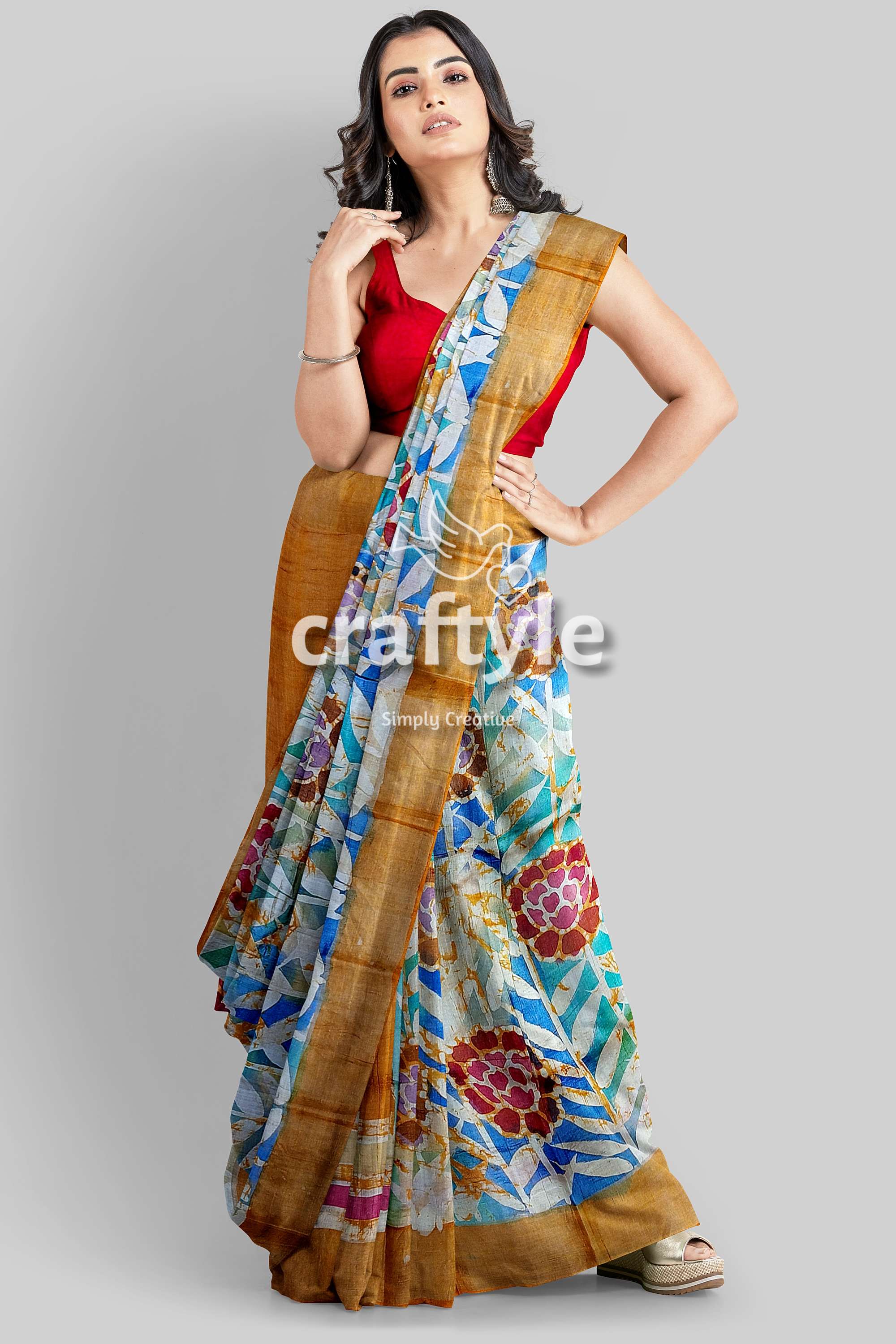 hand-batik-tussar-silk-saree-67