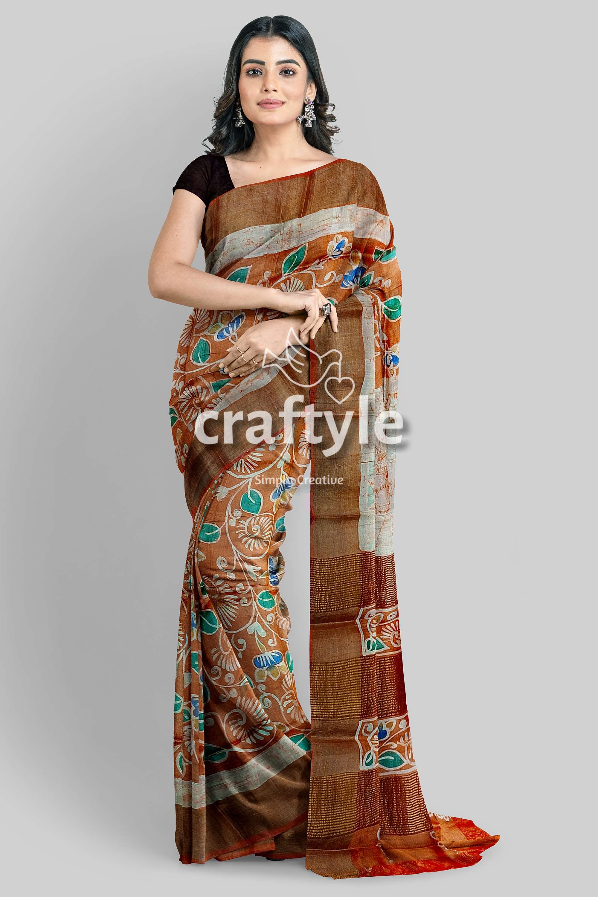 hand-batik-tussar-silk-saree-72