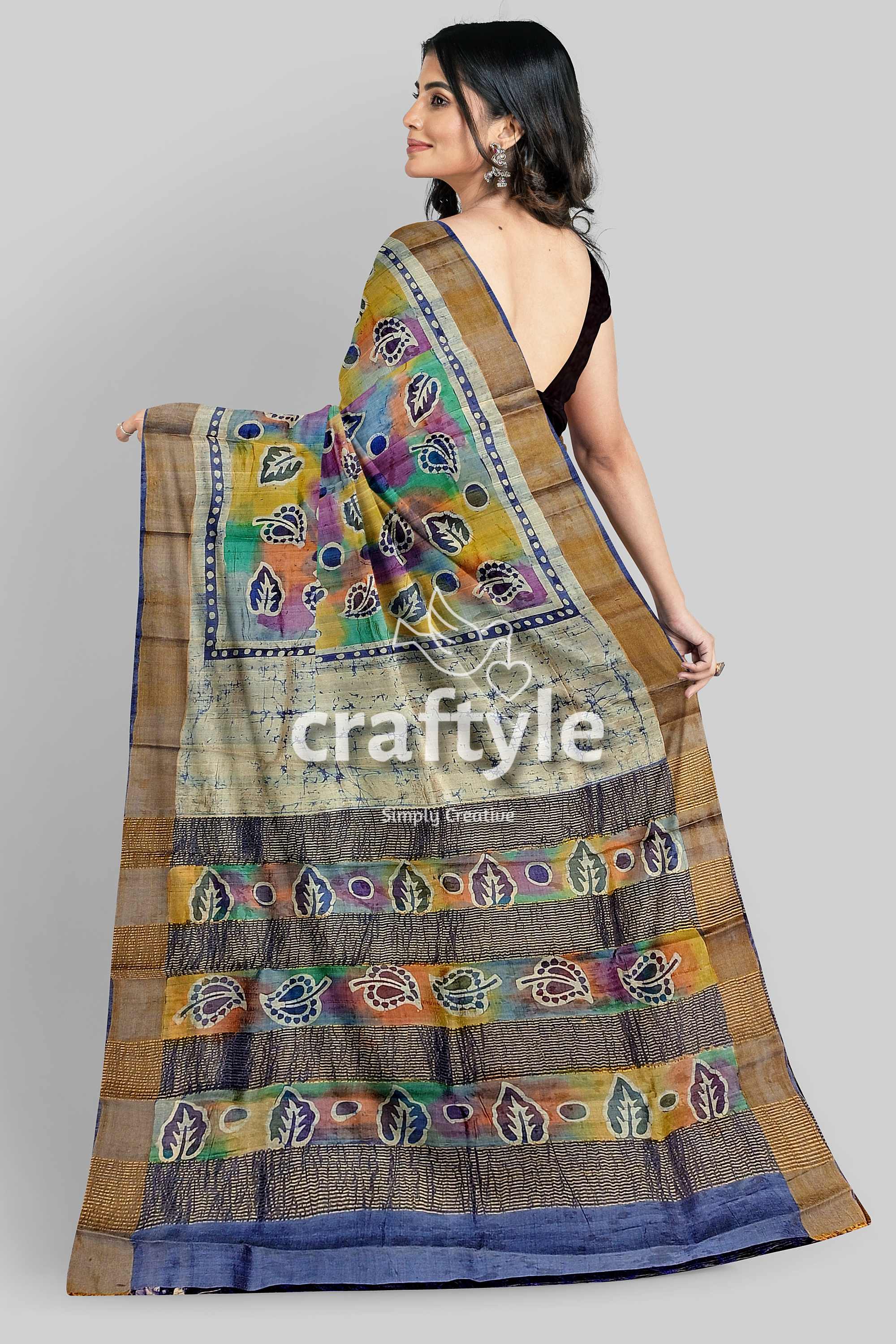 hand-batik-tussar-silk-saree-74