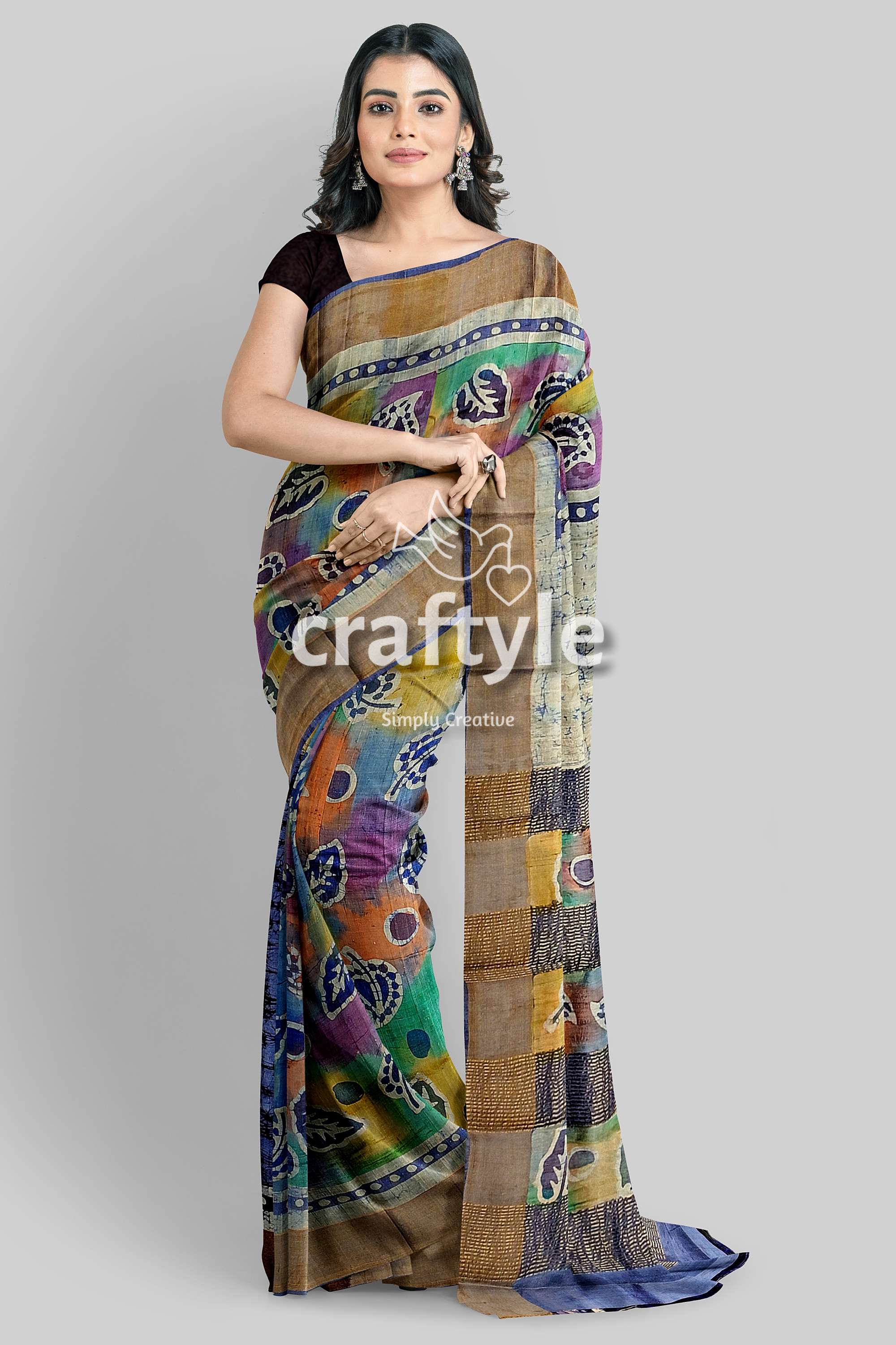 hand-batik-tussar-silk-saree-74