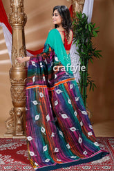 Artisanal Hand Batik Cotton Saree-Craftyle
