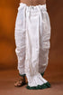 Bottle green temple border mayur puchha pure cotton dhoti - ready to wear 1
