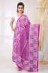 Bright violet pure silk kantha embroidered dupatta magenta patterned shawl 1