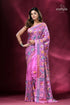 Brilliant lavender exquisite kantha silk saree pink saree floral embroidery 1