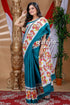 Dark Green Hand Block Pure Cotton Saree-Craftyle