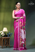Exclusive heron motif handcrafted kantha silk saree in royal fuchsia vibrant fuchsia silk saree adorned 1