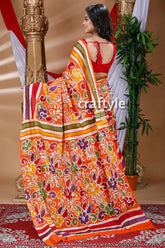 Exquisite Hand Painted Pure Cotton Batik Saree-Craftyle
