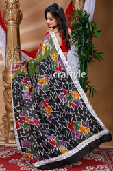 Festive pure cotton hand batik saree colorful batik saree 3