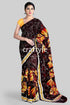 Fish Motif Hand Batik Pure Mulberry Silk Saree - Batik Silk Saree - Craftyle