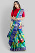 Hand painted multicolor floral zari pure tussar saree - perfect for any occasion woman floral saree 1