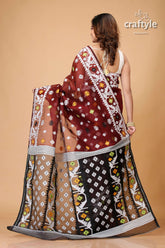 Livid Brown Timeless Jamdani Saree-Craftyle