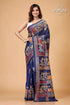 Madison Blue Owl Motif Exclusive Kantha Silk Saree - Craftyle