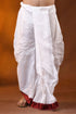 Maroon temple border mayur puchha pure cotton dhoti - ready to wear 1