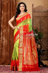 May green and red kanjivaram silk saree woman red green silk saree 1