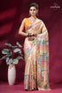 Multi-thread designer gujrati stitch silk saree in almond beige silk saree vibrant multicolored 1