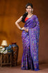 Multicolor peacock motif hand embroidered royal purple kantha silk saree richly embroidered purple silk saree 1