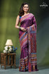 Pansy purple multi-thread kutch work dual-tone silk saree - mirror vibrant purple sari intricate multicolored 1