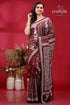 Persian plum and white hand embroidered silk kantha saree maroon saree white floral geometric 1