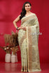 Pixie Green Floral Motif Intricate Cotton Jamdani Saree - Craftyle