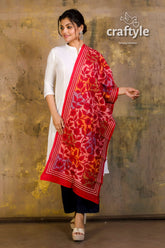 Pure Silk Embroidered Kantha Stole - Craftyle