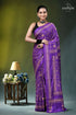Purple heart exclusive warli design heritage silk kantha stitch saree purple silk saree intricate gold 1