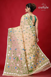 Rodeo Dust Jamdani Weave Saree-Craftyle