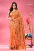 Tonys pink classic kantha stitch silk sari orange saree intricate black green 1