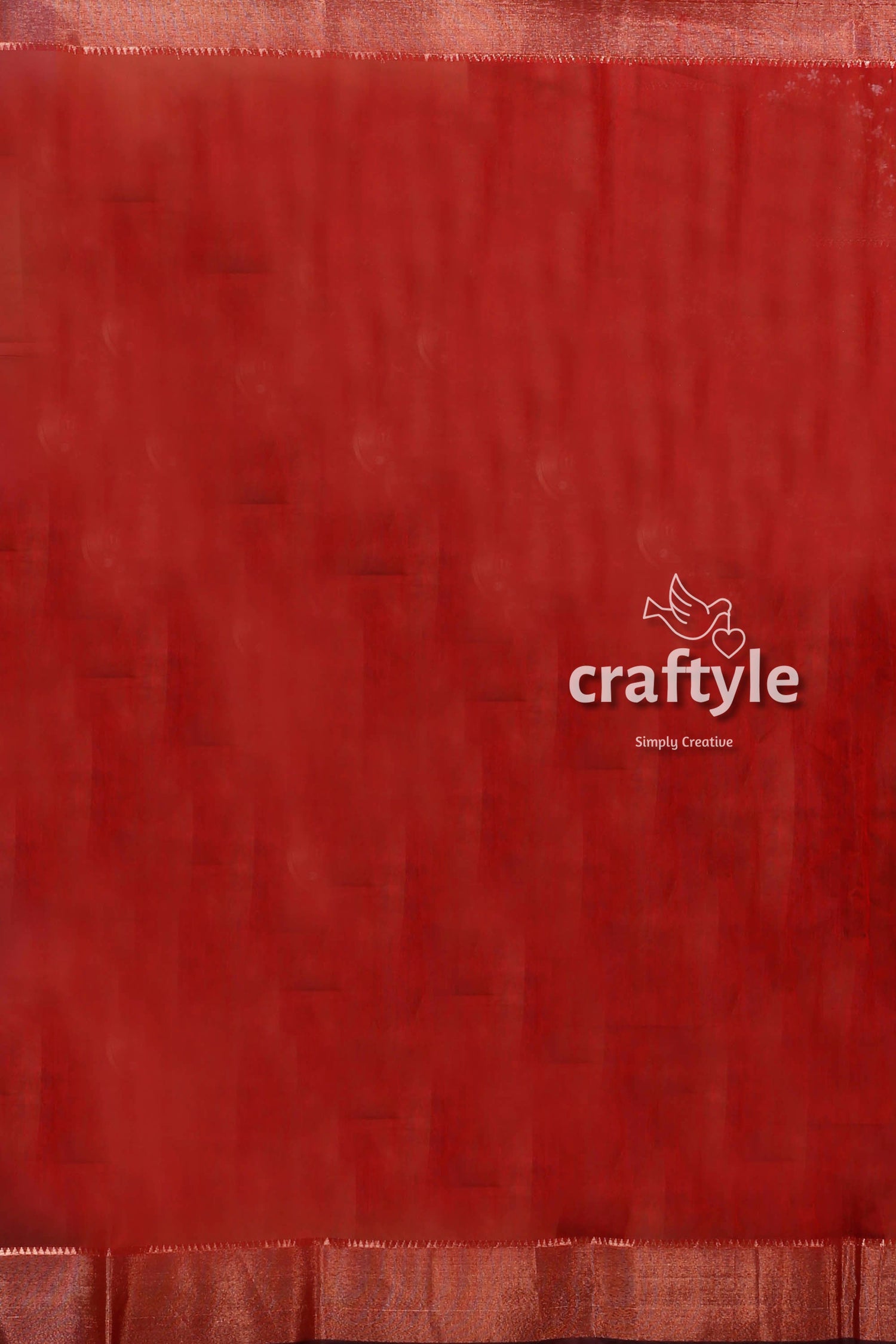 Vivid Burgundy Zari Work Handloom Saree - Intricate Design-Craftyle