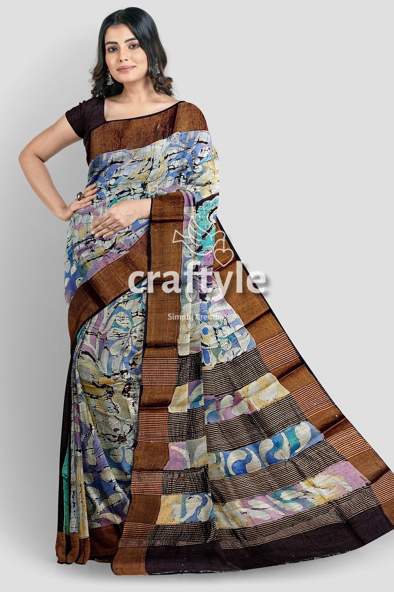 hand-batik-tussar-silk-saree-60