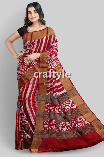 hand-batik-tussar-silk-saree-61