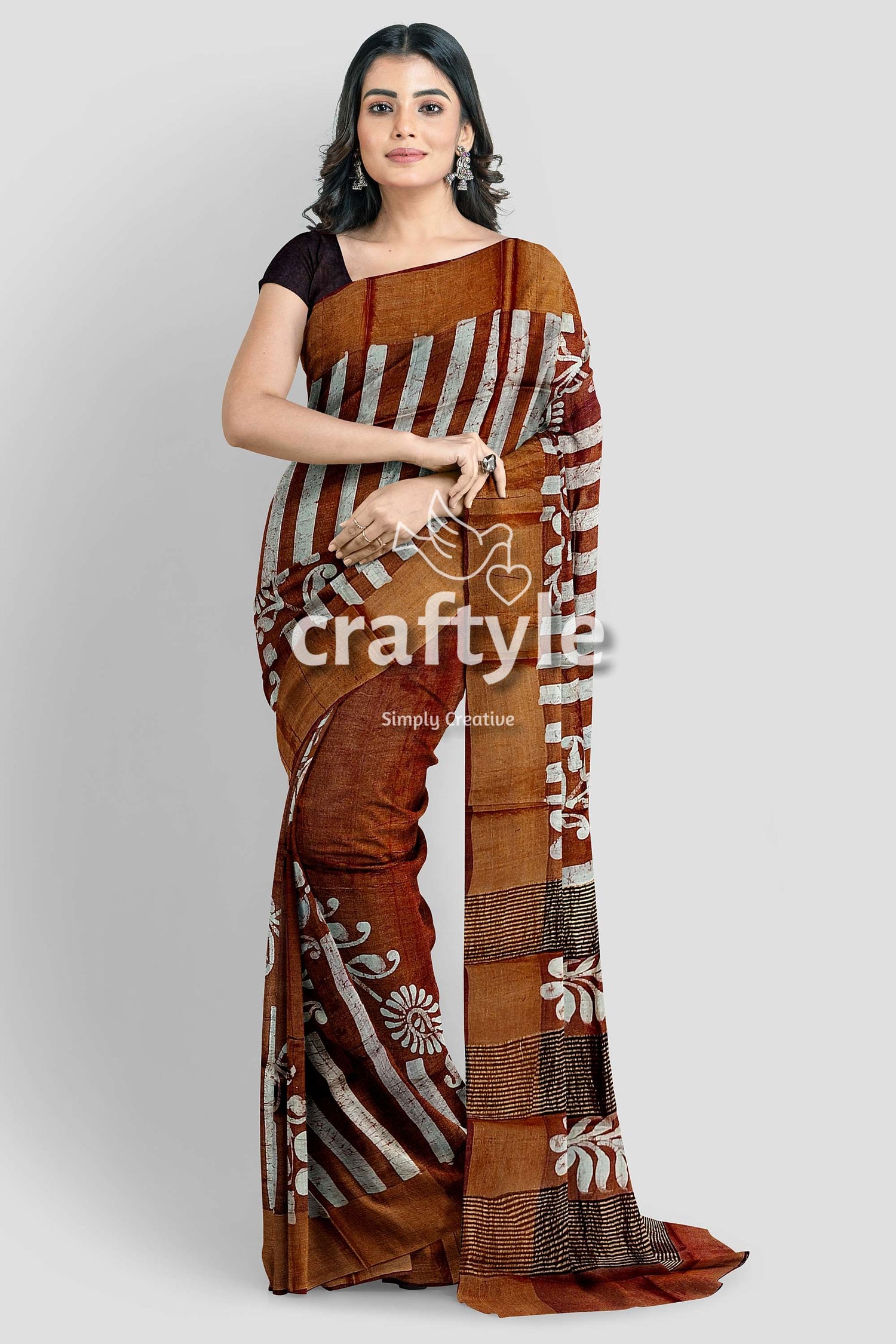 hand-batik-tussar-silk-saree-63